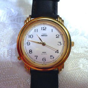 Like New Men's Timex Indiglo Dress Watch, Art Deco Style, New Battery